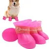 Vêtements pour chiens Bottes 4pcs Chaussures de marche imperméables Accessoires pour animaux de compagnie Protège du temps froid et humide Grand Noël Halloween Pâques