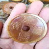 중국의 희귀 오래된 손으로 100% jade coin kangxi mark202p