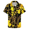 Mäns avslappnade skjortor guldkedja skjorta blommor tryck strand lös hawaii roliga blusar korta ärmar grafiska överdimensionerade kläder