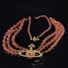 Ожерелья с подвесками, розовые хрустальные бусины в западной части Тихого океана, роскошный модный персонализированный набор