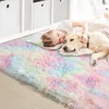 Włosie tęczowe dywany dla dzieci sypialnia miękkie futrzane dywany salon dziecięcy dziecięce pokój