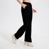 LL481 Casual Breattable Fitness Flare Pants Women's High midja Yoga Sports Pants