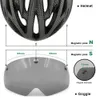 Cycling Helmets Gafas de ciclismo Lente de visera TT MTB Bike Aero Casco Transparente Gris Colores Amarillos Lentes Anti UV Goggles Accesorios 231219