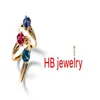 Modedesigner hoop örhängen aretes för kvinnor fest bröllopälskare gåva smycken engagemang med box nrj239o