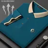 Springsummer Solid Short Sleeved Men's Polo Shirt Stor t -shirt Striped Button Letter Brodery Drawn Fashion Casual Top 231220