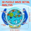 Puzzle 3D Labirinto di gravità Puzzle Giochi per bambini Fantastico giocattolo per astronave Controllo degli ingranaggi con due biglie d'acciaio Sfide di abilità motoria fine 231219