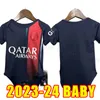 BABY MBAPPE HAKIMI mESSISS soccer jerseys SERGIO RAMOS 23 24 Maillots de football 2023 2024 MARQUINHOS VERRATTI HAKIMI Shirt maillot fooT INFANTS