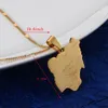 Hanger Kettingen Roestvrij Staal Goud Kleur Afrika Nigeria Kaart Ketting Voor Vrouwen Mannen Unisex Ketting Sieraden