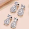 Allergic Free Women Earrings New Trendy 925 Sterling Silver Moissanite Earrings for Party Wedding Nice Gift