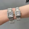 Top Luxury Classic Designer Cartis Watch French Tank Series Women's Watch Quartz Men's and Women's Watch Tank Square Watch