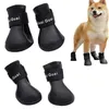 Vêtements pour chiens Bottes 4pcs Chaussures de marche imperméables Accessoires pour animaux de compagnie Protège du temps froid et humide Grand Noël Halloween Pâques