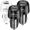 48Wカー充電器スーパー高速充電PD QC3.0 USB C CAR PHONE CHARGER TYPE C POWERADAPTERS FOR iPhone 15 Xiaomi Samsung Huawei