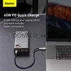 Mobiltelefon Power Banks Baseus PD 65W Power Bank Fast Charging Extern Battery Portable Charger 20000Mah Powerbank för iPhone Xiaomi MacBook J231220