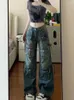 Jeans femininos outono inverno mulheres americana vintage denim calças de carga trashy y2k baggy grunge kpop 2000s estética goth harajuku gyaru