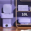 Mini pralki 10L mini składane przenośne pralki z suszarką wirówki dla ubrań turystów podróż do domu brańca mała bielizna myjka