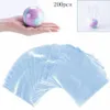 200 PCS Sacs de pellicule de rétractation POF 6 x 6 pouces pour les bombes de bain et artisanat de bricolage transparent2467