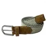 Cinture 1 pezzo Cintura elastica intrecciata Per donna/ragazza Gioventù Casual Tela Elastica Stampata In sughero Parti per Jeans sportivi Corti