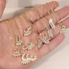 Ketten 2024 Großhandel hochwertige Mode Frauen Schmuck vergoldet bunte arabische Buchstaben Anhänger Halskette