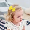 Hair Accessories 20Pcs/Set Sweet Solid Color Bows HairClip For Kids Girls Grosgrain Ribbon Bowknot Mini Hairpins Headwear