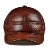 Cappellini da baseball HL102 Cappello da baseball da uomo in vera pelle Cappelli regolabili solidi per adulti da uomo di alta qualità