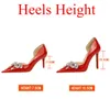 Kleiderschuhe Frauen 7,5 cm 10,5 cm High Heels Hochzeit Braut Bowknot Pumps Sexy Burgund Red Lady Escarpins Strassnachtclub