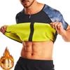 Homens corpo shaper sauna terno suor camisa emagrecimento roupa interior camisa de perda de peso treino de gordura regata térmica fitness 231219