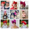 Acessórios de cabelo Bebê Meninas Headband Big Bow Tie Band Crianças Cabeça Ajustável Envoltório Turbante Infantil Nascido Po Props