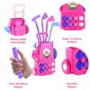 Toys de esportes Toddler Golf Conjunto infantil com 6 bolas 4 bastões 2 buracos práticos e um tapete de putting por 3 5 anos de idade, meninas 231219