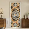 2PCSSet Church Tile Mosaic Pattern Door Art Mural Sticker Sovrum Bakgrund Vägg Poster Heminredning Peel Stick Wallpaper 231220