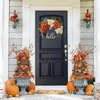 Dekorativer Blumen-Herbstkranz für die Haustür, Hortensie, Herbstdekoration, Erntedankfest, einfache Installation