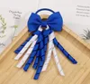 Sweet Girls Bows Curled tassels hairbands children ring elastic ponytail kids Rubber band cheerleading team hair accessories Z6182