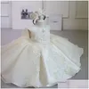 Girls Dresses Baptism White Ceremony Dress Girl Beading 1St Birthday Baby Elegant Princess Party Christening Vestidos Drop Delivery Ki Dhn4B