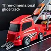 Ejector container truck engineering car with 6 alloy children s toy pull back Christmas Thanksgiving gift 231220