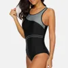 Wear Anfilia One Piece Women Sports Swimwear sport swimsuit patchwork swimsuit Striped Swimsuit Women Bikini Beach Wear Bathing Suit