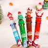 30 pezzi lotto simpatico cartone animato temi natalizi 10 colori penna a sfera kawaii santa alce pupazzi di neve albero penne multicolori cancelleria scolastica 231220