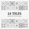 24PCS Wall Sticker Gray Moroccan Vintage Art Waterproof Vinyl Peel and Stick Tile Stickers Home Decor Kitchen Bathroom DIY Decal 231220