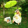 Christmas Decorations Children Folding Chair With Umbrella Baby Beach Pography 100-Day Props Outdoor Sun Protection Seaside