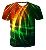 メンズTシャツ2024サマーボーイズ3DステレオスピックテクノロジーファッションプリントTシャツoカジュアルカジュアル特大の半袖トップ