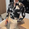 Männer Casual Hemden Männer Luxus Gedruckt Hemd 2023 Herbst Mode Top Qualität Herren Slim Fit Solide Business Kleid Y76