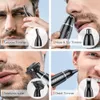 Tondeuse électrique 4 en 1 pour hommes, éliminateur de poils du nez et des oreilles, rasoir pour le nez, 231220