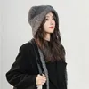 Beralar Şapka Kız Kış Koreli Versiyonu Sevimli Oyuncak Ayı Kulak Yünlü Küçük Yüz Sıcak Soğuk Dayanıklı Şapkalar Prote Ctionknited