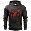 Sweats à capuche pour hommes Sweatshirts de mode pour hommes 3D Spider Print Automne Loisirs Cosplay Modèle Sweat à capuche Hip Hop Tendance Harajuku Streetwear T231220