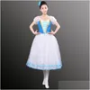 Palco desgaste romântico tutu giselle balé trajes meninas criança velet longo tle vestido skate bailarina puff manga chorus dressstage drop d dhuwq