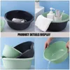 Badtillbehör Set Plastic Wash Basin Stor tvätt av skålen Mat Hushållen Tub Rund fot Blötläggning för köksfötter