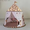 Tendas de brinquedo QUINTAL Crianças Brincam Tenda Ao Ar Livre Interior Portátil Princesa Castelo para Crianças Teepee House Tendas Aniversário Presente de Natal para Crianças Q231220