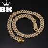 New Color 12mm 2 Lines Cuban Link Chains Necklace Fashion Hiphop Jewelry Rhinestones Iced Out Necklaces For Men T2008242831