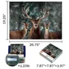 3D Puzzles Maxrenard Jigsaw Bulmaca 1000 Yetişkin Hayvan Geyiği için Aile Çevre Dostu Kağıt Noel Hediye Oyuncak 231219