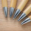 100 pçs caneta esferográfica de madeira de bambu 10mm ponta de bala assinatura de negócios bola escritório escola wrting papelaria 231220