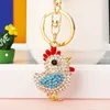 Keychains 1pc mignon ramiage coloré coq