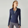 Lu Lu Align Felpe con Cappuccio Yoga Stown Sportswear Giacca Sportiva da Donna Abbigliamento Fitness Zip Frontale Manica Lunga Top con Foro per Il Pollice Top da Allenamento in Palestra per Donna Lemon Workout Gry